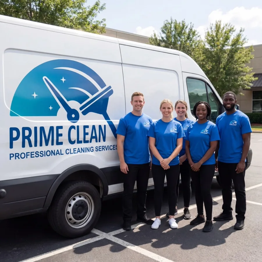 Prime Clean team with service van